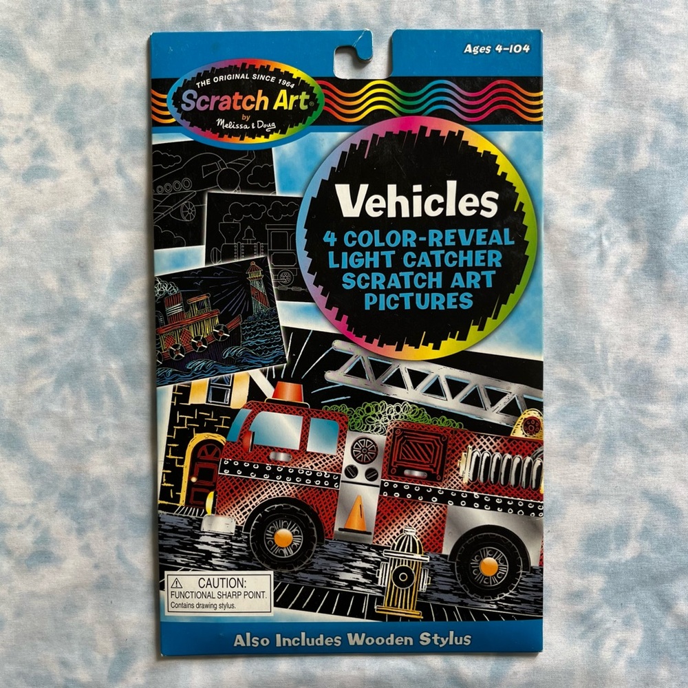 Melissa & Doug Scratch Art: Vehicles craft activity kit - BRAND NEW